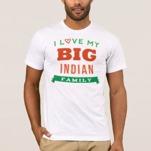 Eu amo minha ideia indiana grande do t-shirt da