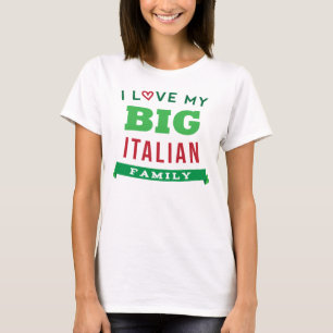 Eu amo minha ideia italiana grande do t-shirt da