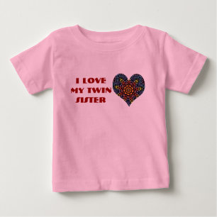 Eu amo minha irmã gêmea, camisa de criança