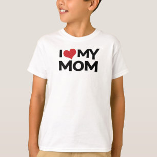 Eu Amo Minha Mãe Dia de as mães Filhos T-Shirt
