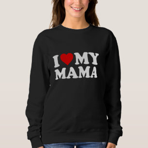 Eu Amo Minha Mãe Pullover De Coração Vermelha