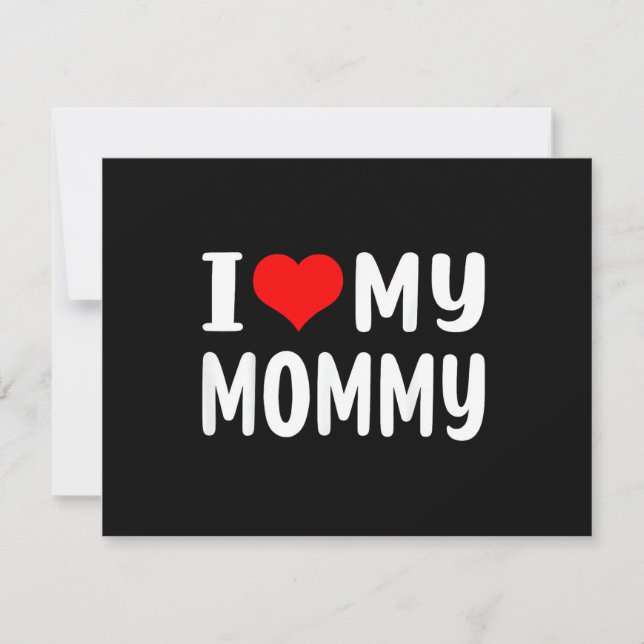 Eu Amo Minha Mamãe Engraçado para Mãe Mamãe (Frente)