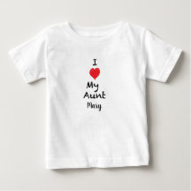 Eu amo minha tia Customizável Bebê Camisa