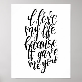 Eu Amo Minha Vida Porque Ela Me Deu Poster