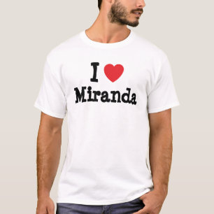Eu amo Miranda coração T-Shirt