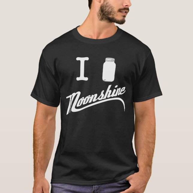Eu amo Moonshine o t-shirt (Frente)