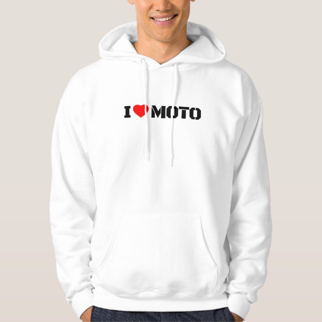 Eu Amo Moto Moletom de Moto (Frente)