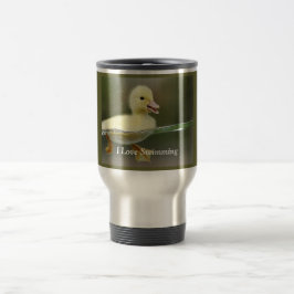 Eu amo nadar a caneca