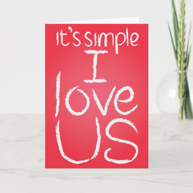 Eu amo nos brancos & o cartão vermelho (Frente)