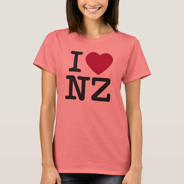 Eu amo NZ T-SHIRT (Frente)