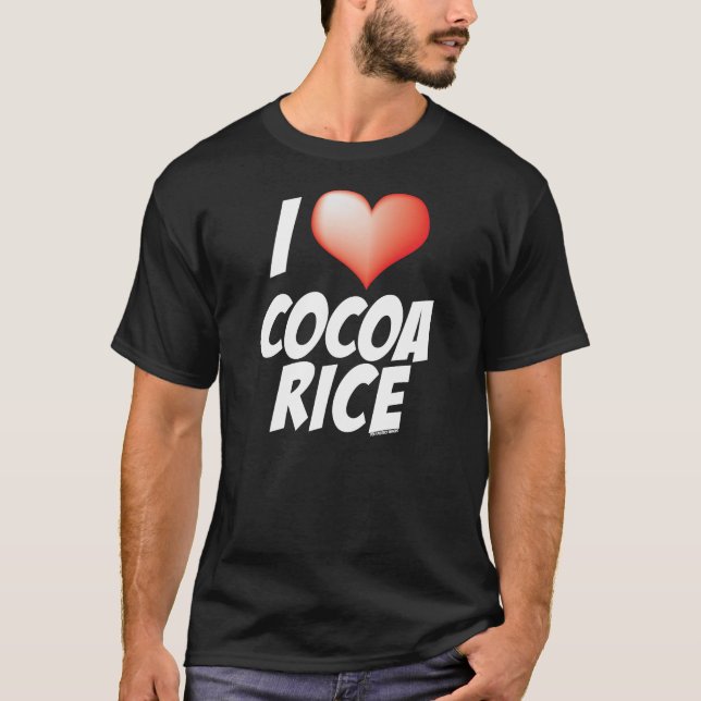 EU AMO o ARROZ do CACAU - t-shirt (Frente)