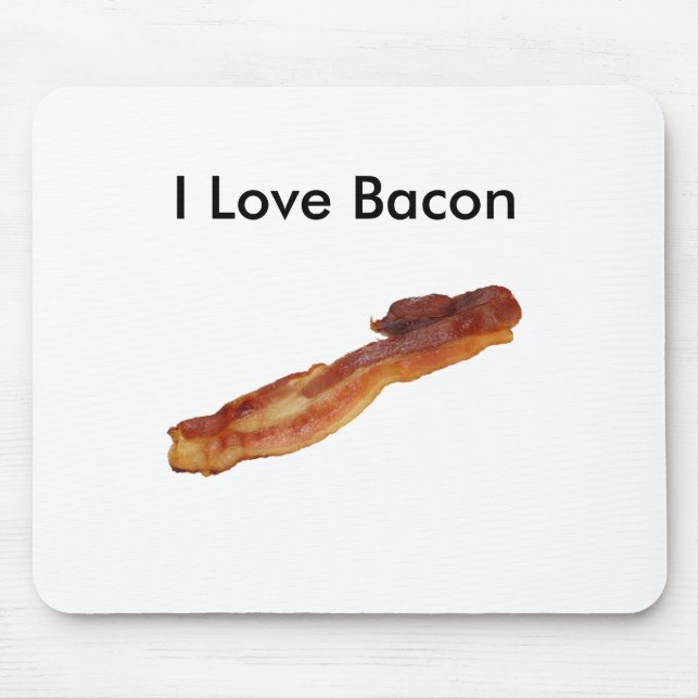Eu amo o bacon Mousepad (Frente)