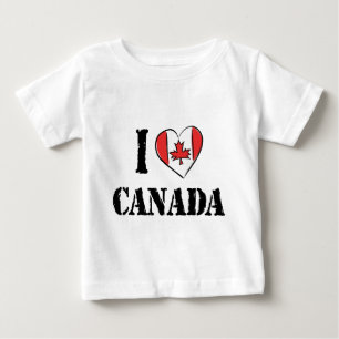 Eu amo o bebê da camisa de Canadá T