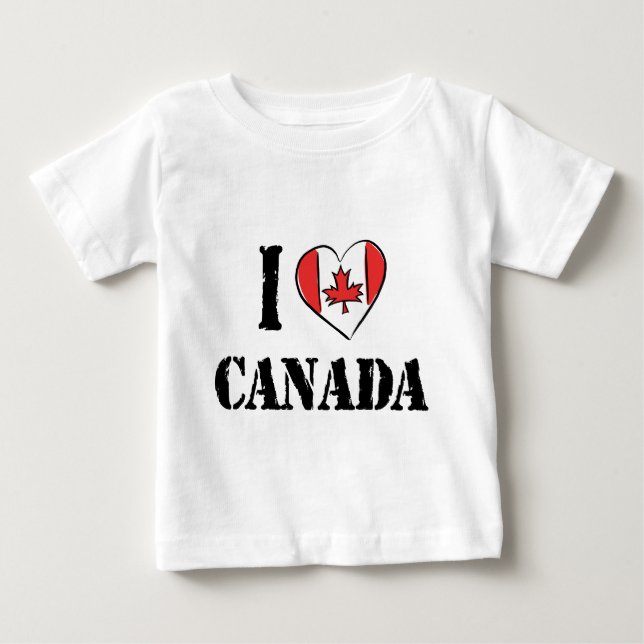 Eu amo o bebê da camisa de Canadá T (Frente)