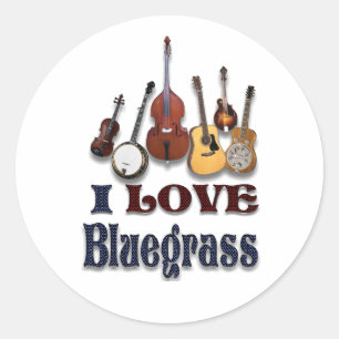 EU AMO O BLUEGRASS - ETIQUETA