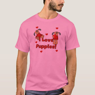 Eu amo o camiseta e os presentes dos filhotes de