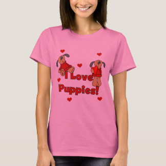 Eu amo o camiseta e os presentes dos filhotes de