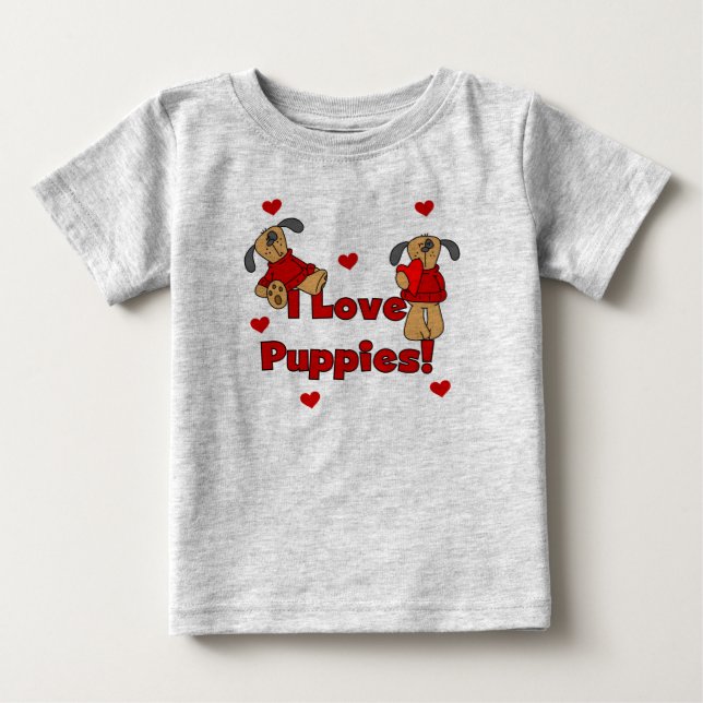 Eu amo o camiseta e os presentes dos filhotes de (Frente)