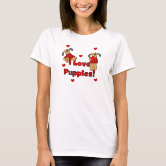 Eu amo o camiseta e os presentes dos filhotes de