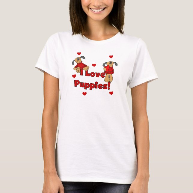 Eu amo o camiseta e os presentes dos filhotes de (Frente)
