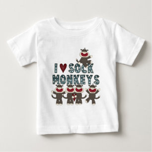 Eu amo o camiseta e os presentes dos macacos da