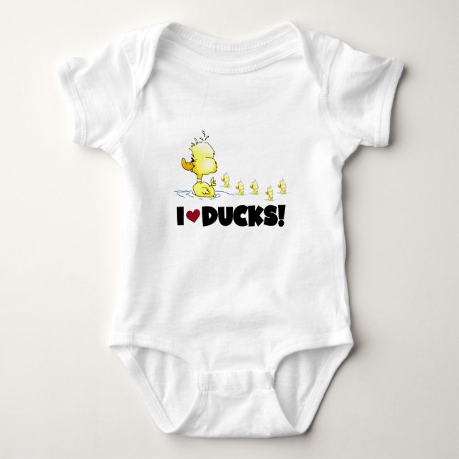 Eu amo o camiseta e os presentes dos patos (Frente)