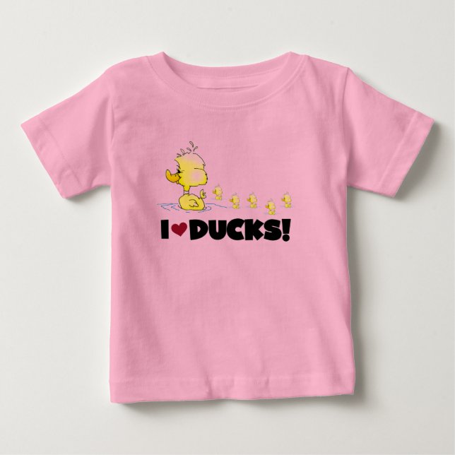 Eu amo o camiseta e os presentes dos patos (Frente)