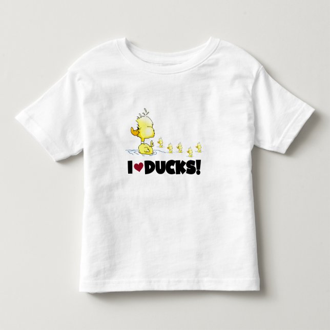 Eu amo o camiseta e os presentes dos patos (Frente)