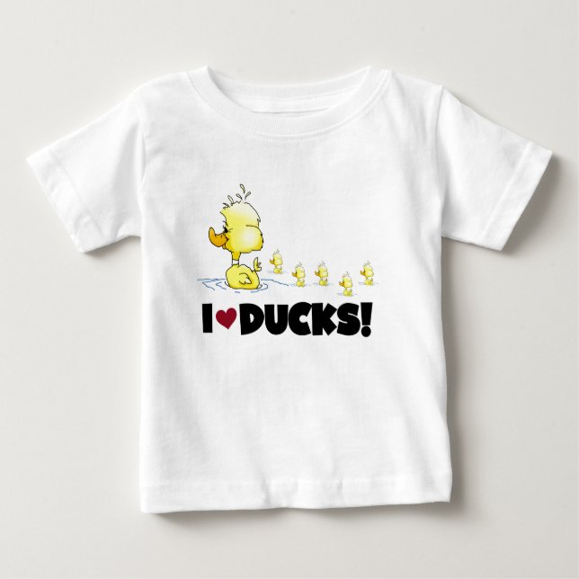 Eu amo o camiseta e os presentes dos patos (Frente)