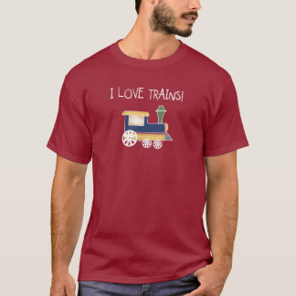 Eu amo o camiseta e os presentes dos trens