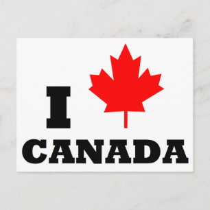 Eu amo o cartão postal do Canadá