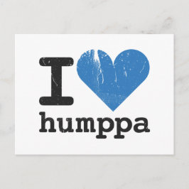 Eu amo o cartão postal Humppa Blue