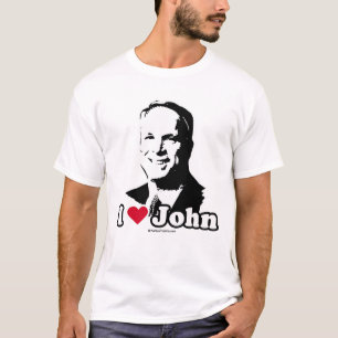 Eu amo o coração John McCain T do t-shirt de Joh