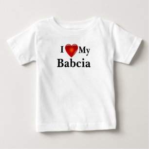 Eu amo o coração minha camisa ucraniana de Babci