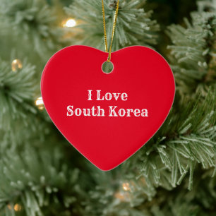 Eu amo o Enfeites de natal da Coreia do Sul