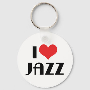 Eu amo o Jazz Chaveiro
