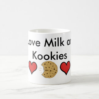 Eu amo o leite e a caneca de Kookies