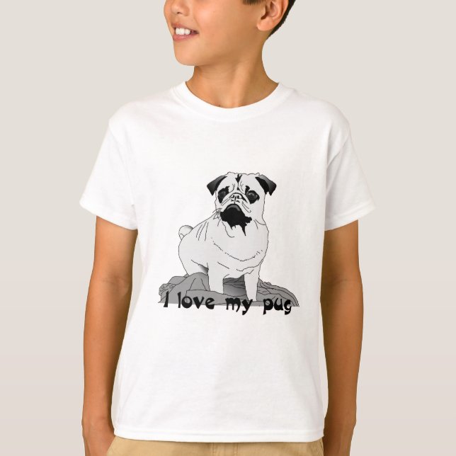 Eu amo o meu cachorro! Camiseta (Frente)