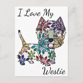 Eu Amo o Meu Cartão Postal Westie