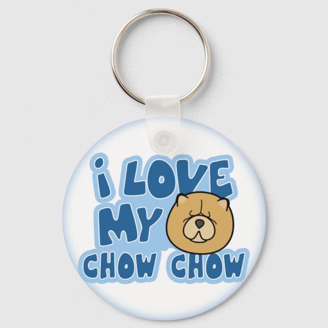 Eu Amo O Meu Chaveiro De Chow Chow (Frente)