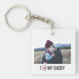 EU AMO O MEU PAI CHAVEIRO 2 FOTO PERSONALIZADA