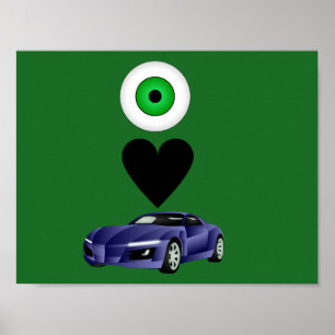 Eu amo o poster do menino dos carros