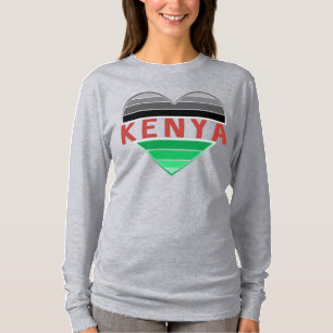 Eu amo o Quênia, camiseta cardíaca queniana