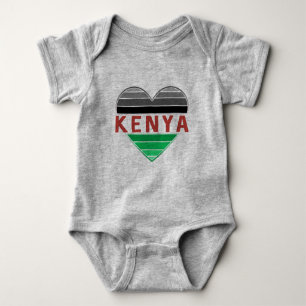 Eu amo o Quênia, camiseta cardíaca queniana