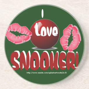 "EU AMO O SNOOKER! Porta copos "