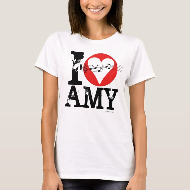Eu amo o t-shirt 1 do Amy (Frente)