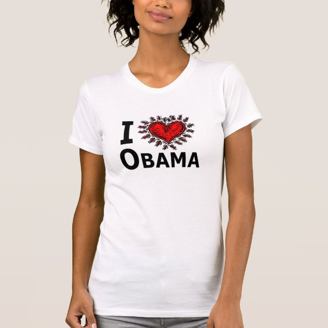 EU AMO O T-SHIRT 2012 DE OBAMA (Frente)