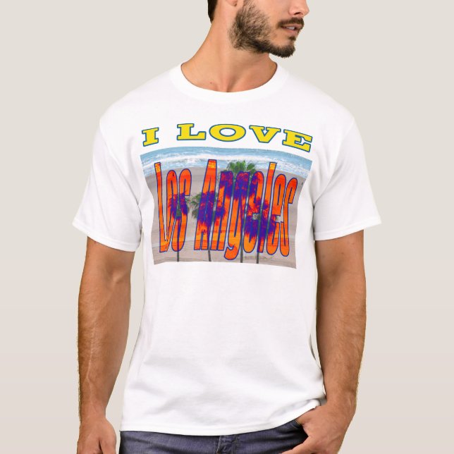 EU AMO o t-shirt 2 de Los Angeles (Frente)