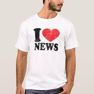 Eu amo o t-shirt básico da notícia