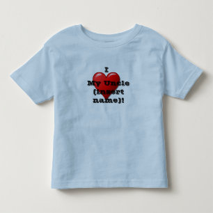 Eu Amo o T-Shirt Coração da Criança do Meu Tio (no